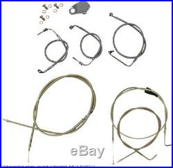 12-14 ape bar length cable kit stainless steel for non abs hd HARLEY DAVID