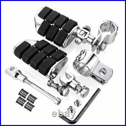 1 1/4 32mm Foot Pegs Rest Highway Footpeg with Mounting Clamp For Harley Davidson