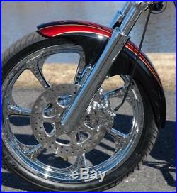 22 Stock Length Chrome Billet 41MM Wide Glide Front End Forks Harley Chopper