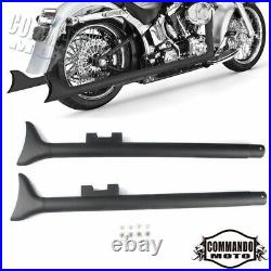 33 Length Fishtail Exhaust Pipe Slip Ons for Harley Touring Road King 1995-2016