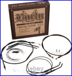 Burly Extended Cable Brake Line Kit for 18 Apes 00-06 Harley Davidson Softail