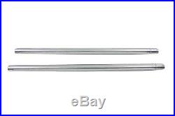 Chrome 35mm Fork Tube Set 23-1/4 Total Length, for Harley Davidson, by V-Twin