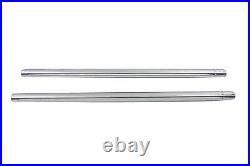 Chrome 35mm Fork Tube Set 23-3/8 Total Length fits Harley-Davidson