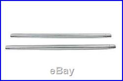 Chrome 35mm Fork Tube Set 27-1/2 Total Length For Harley-Davidson