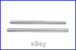 Chrome 39mm Fork Tube Set 23-3/8 Total Length, for Harley Davidson, by V-Twin