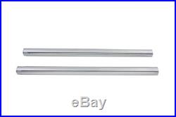 Chrome 39mm Fork Tube Set 23-3/8 Total Length, for Harley Davidson, by V-Twin