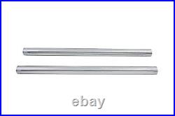 Chrome 39mm Fork Tube Set 25-3/8 Total Length fits Harley-Davidson
