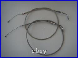 Extended Braided Throttle cables for Harley-Davidson 1996 & Later 33 in Length