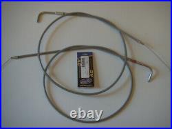 Extended Braided Throttle cables for Harley-Davidson 1996 & Later 39 in Length