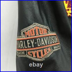 HARLEY DAVIDSON Leather Jacket Black size s Men's Length 64 cm Used from japan