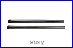 Hard Chrome 39mm Fork Pipe Set 25 Total Length For Harley-Davidson
