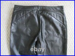 Harley Davidson Black Leather Motorcycle Pants Size 4 / 31 length Biker