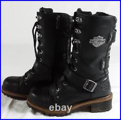 Harley-Davidson Calf length leather boots, black, UK size 7