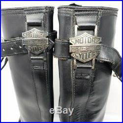 Harley Davidson Full Length Leather Boots, Men 10