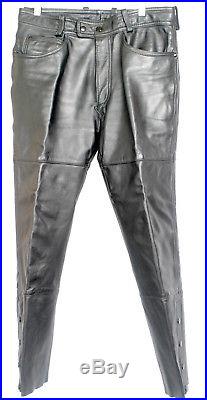 Harley Davidson Hein Gericke AMF Leather pants Mens W34 x L29 Leg Length Cut