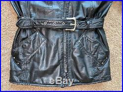 Harley Davidson Leather Jacket With Belt Womens Size Small Hip Length EXCELLENT