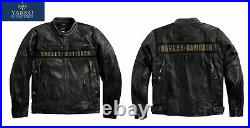 Harley Davidson Mens New Vintage Biker Distressed Real Leather Motorcycle Jacket
