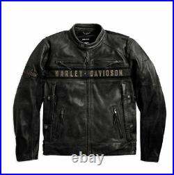 Harley Davidson Mens New Vintage Biker Distressed Real Leather Motorcycle Jacket