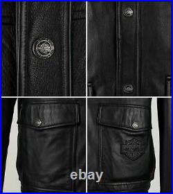 Harley-Davidson Mens Spirit Classic 3/4 Length Leather Jacket. US XL