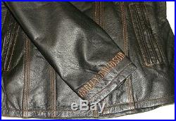Harley-Davidson SAVANNAH Leather Jacket Longer Length Zip & Snap 98106-95VW NWT