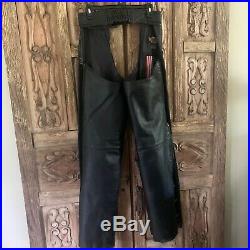 Harley Davidson Size Small Willie G leather chaps New Without Tags Full Length