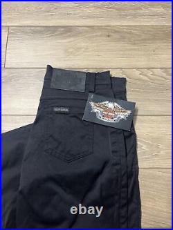Harley Davidson Womans Size 6 Length 33 Black Motorcycle Riding Bootcut Jeans