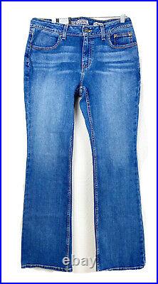 Harley Davidson Womens Size 30 Stretch (32 Length)Curvy Bootcut Blue Jeans NWT