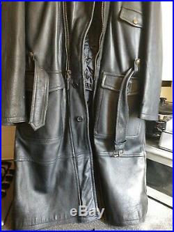 Harley davidson leather jacket, 3/4 length coat