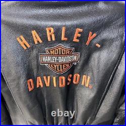 Harley davidson leather jacket women medium motorcycle euc 19 pit length 22