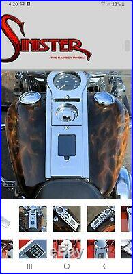 Ipod Full-Length-Style Chrome Smooth Road King Dash Cover 1994-07 Harley FLHR