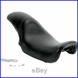 Le Pera Black Full Length Smooth Low Profile Silhouette Seat Harley Dyna 06-16