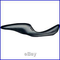 Le Pera Black Full Length Smooth Up Front Silhouette Seat Harley Dyna 96-03 FXD