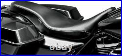 Le Pera Pleated Black Vinyl Cobra Full Length Seat for Harley Touring 08-16