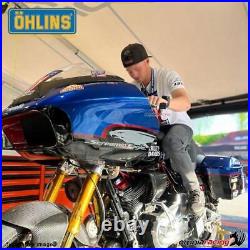 Ohlins S36E 337mm Length Black Shock Absorbers HD Sportster XL1200R Roadster 04