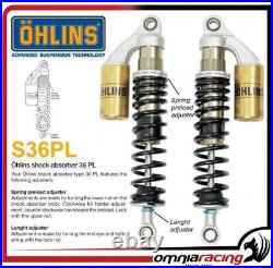 Ohlins S36PL 336 +10/-0mm Length Shock Absorbers HD Sportster XL1200 Seventy Two