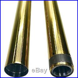 Pro One 105120G Gold 49 MM 25.50 Length Fork Tube Pair Harley Dyna FXD 06-17