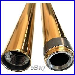 Pro One 105130G Gold 49 MM 27.50 Length Fork Tube Pair Harley Dyna FXD 06-17