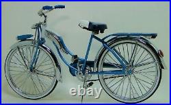 Rare Vintage Bicycle 1950s Girls Bike Cycle Metal Model Length 11.5 Inches