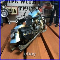 Total Length 38Cm Indian Harley Davidson Tinplate Bike Antique