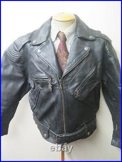 Vintage Genuine 1980's Harley Davidson Leather Biker Jacket S 36-38 Euro 46-48