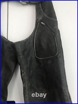Vintage Harley Davidson leather chaps Biker 30-34 width 29 length inside leg