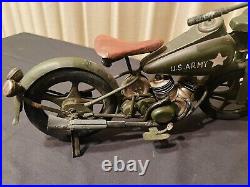 WWII US Military Harley Davidson Stamped Metal 12 Length