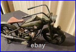 WWII US Military Harley Davidson Stamped Metal 12 Length