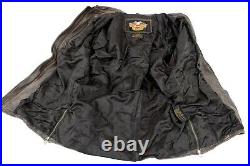 Women's Harley Davidson Leather Mid Length Motorcycle Jacket 1W Plus Size 16-18