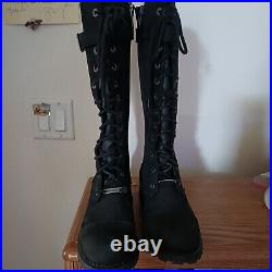 Women's new in-box Harley Davidson lace up knee length boots size 9